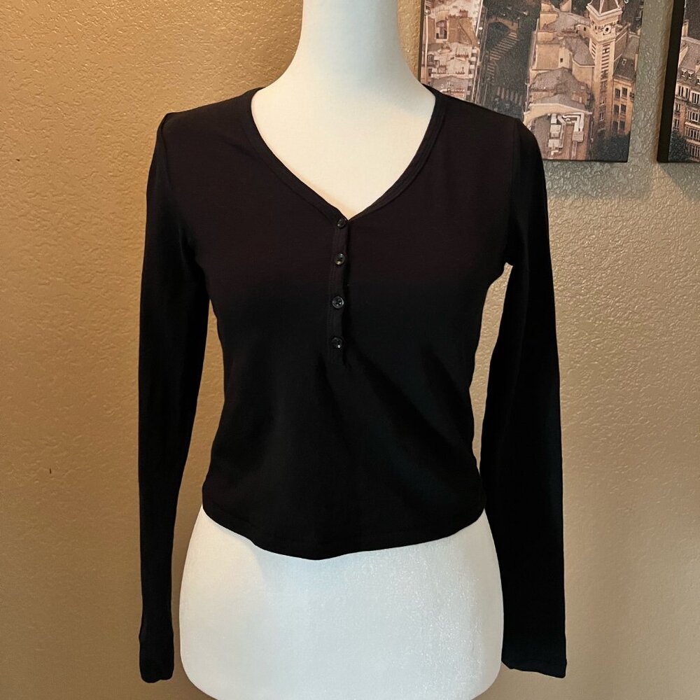 SKIMS Long Sleeve Crop Henley